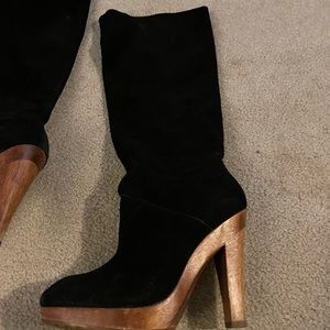 Michael Kor black suede boots